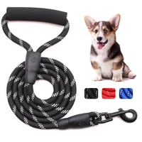 pet products reflective multicolor round rope large dog collar leash training running rope comfortable for medium and large dog