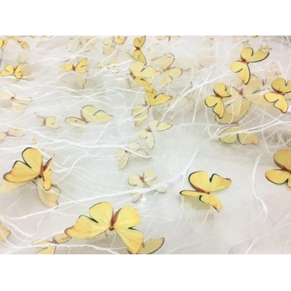 Сетчатая марлевая ткань с узором бабочки цветочная прозрачная сетка для