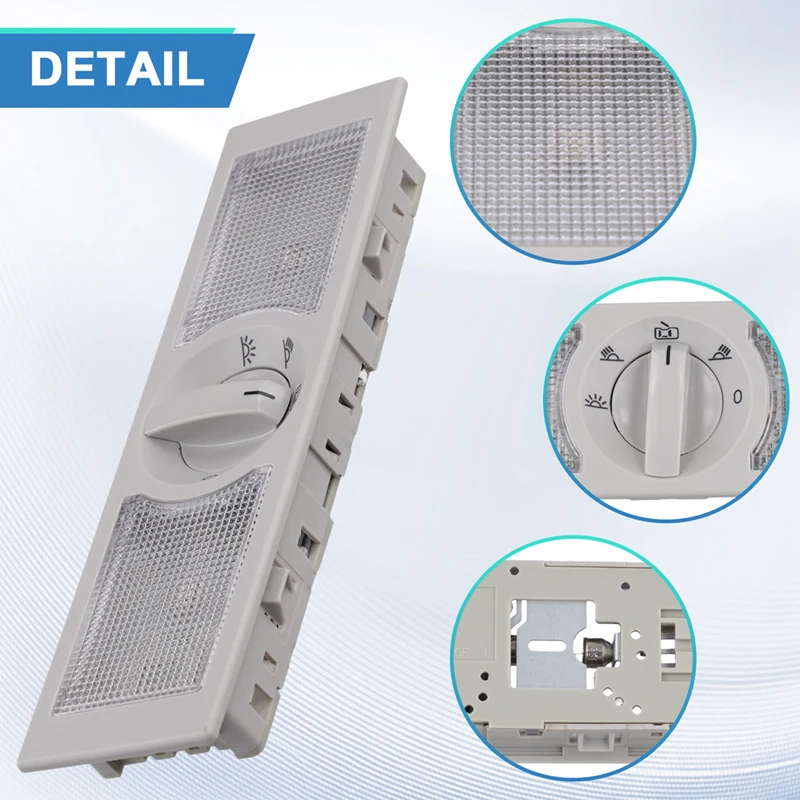 6Q 0947291 Серый купольный переключатель лампы для чтения VW Polo 9N 2002-2010 Fox EU Altea Leon Toledo