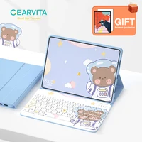 gearvita case for xiaomi mipad 5 backlit led magnetic keyboard cartoon for xiaomi mi pad 5 pro pencil holder cover