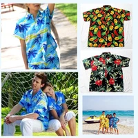 fashion woman blouses 2022 mens shirts men women%e2%80%99s hawaiian casual one button shirts printed short sleeve beach blouses tops