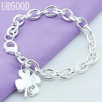 925 sterling silver o chain four leaf clover bracelet for women party engagement wedding gift fashion jewelry