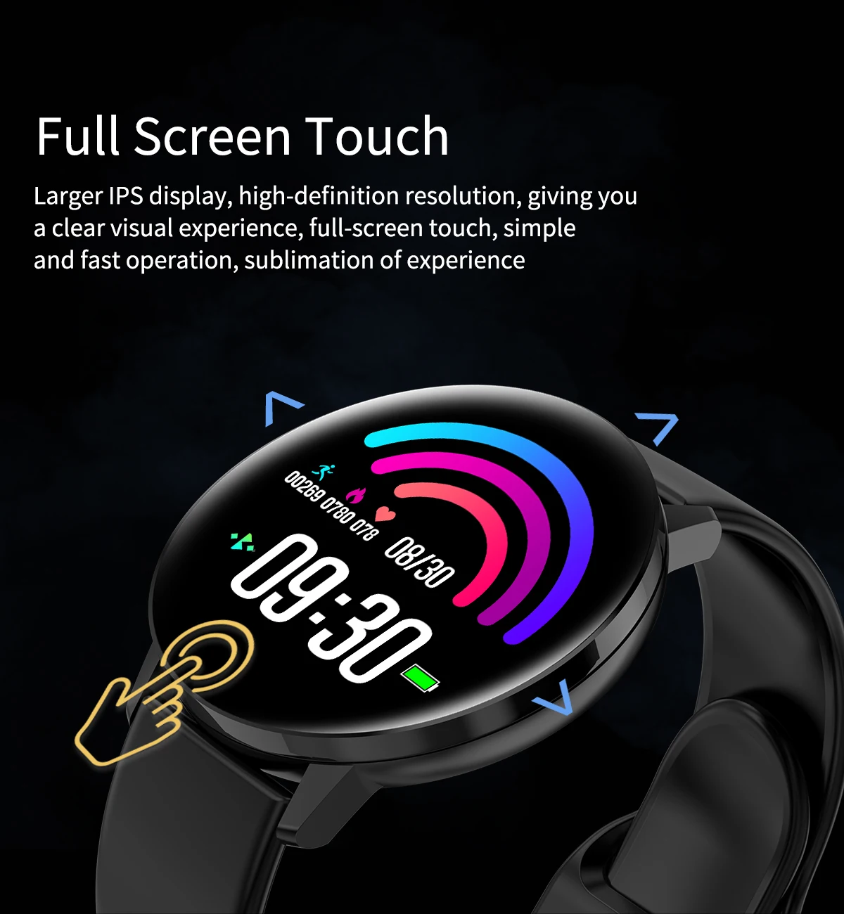 TD28 Smart Watch Fitness Exercise Pedometer Men's and Women's Heart Rate Monitor Smart Information Push For IOS Android Phone