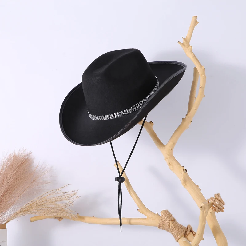 Avodoba-ковбойская шляпа для женщин и мужчин винтажный фетровый ковбойский костюм с