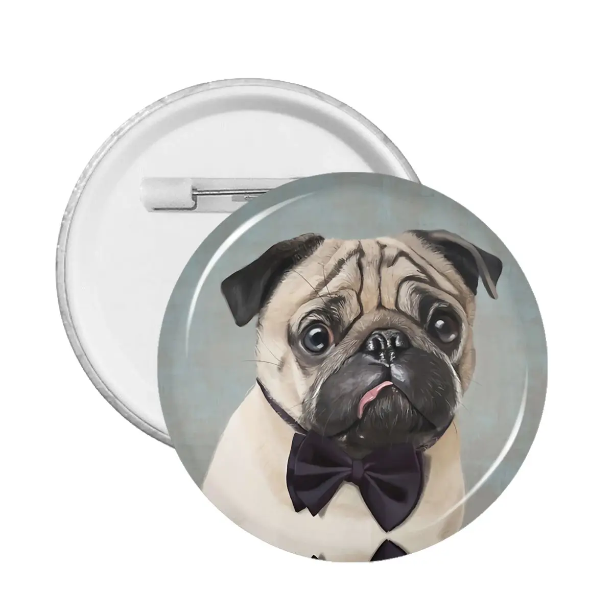 

Dog Mr Pug Pin Customizable Badge Backpack Badges Brooch Brooches Decoration Pins Friends