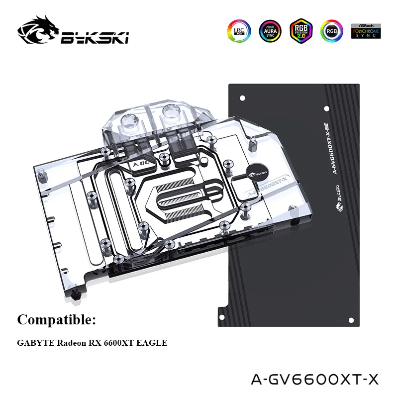 

Bykski GPU Water Block Compatible GIGABYTE Radeon RX 6600XT EAGLE Graphics Card VGA Cooling Cooler,A-GV6600XT-X