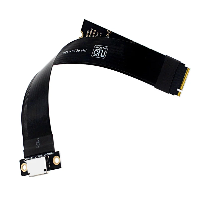 Удлинительный кабель M.2 NVME к Oculink 4i для видеокарты SSD M2 M Key SFF-8612 адаптер PCIe 4.0 Gen4