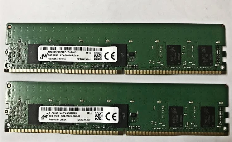 

RAM Applies to CRUCIAL MTA9ASF1G72PZ-2G6D1QG 8G 1RX8 PC4-2666V-RD1-11 Memory RDIMM 1PCS