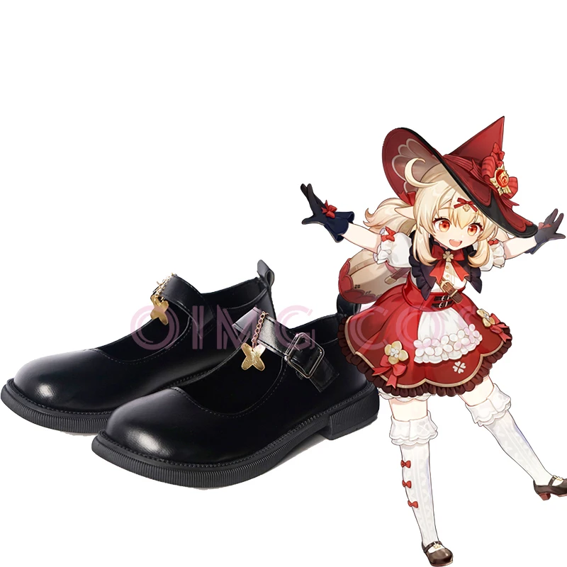 Кли Обувь для косплея Genshin impactImpact Klee аниме в китайском стиле Хэллоуин мужчин