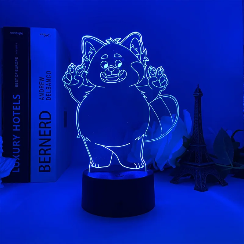 Поворачивающаяся красная аниме Диснея светодиодная Ночная подсветка модель