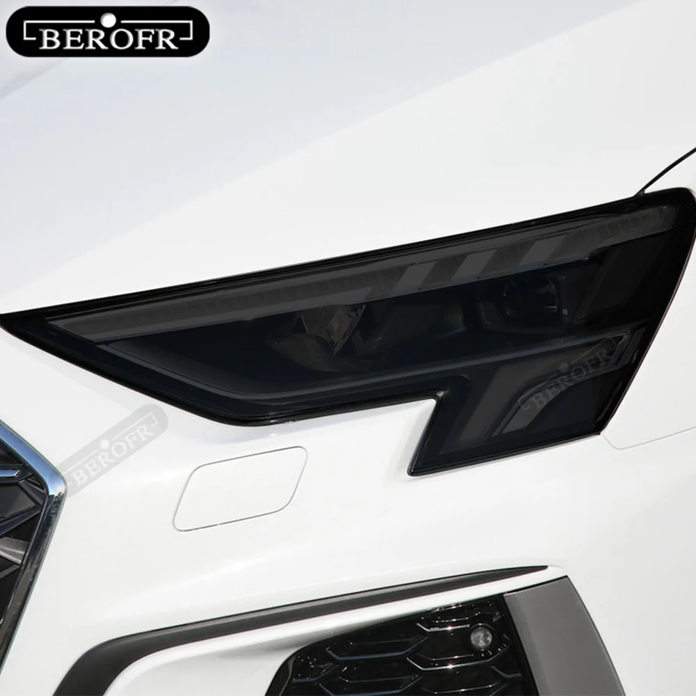 Защитная пленка для фар автомобиля прозрачная дымчатая черная наклейка из ТПУ Audi