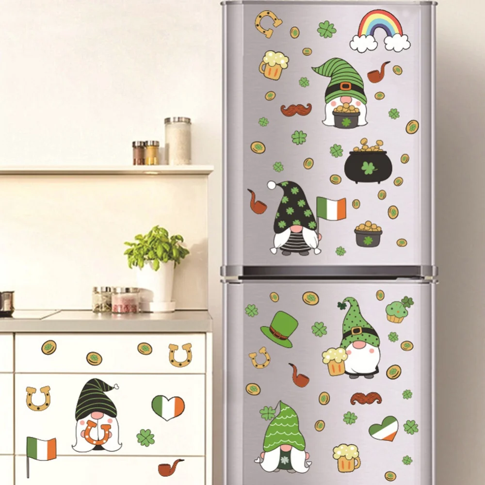 Карликовая Наклейка на окно Св. Патрика наклейка холодильник Ирландская