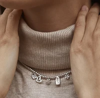 yisheng alloy bead necklace silver clasp fashion with logo wholesale new 2021 european fashion gift
