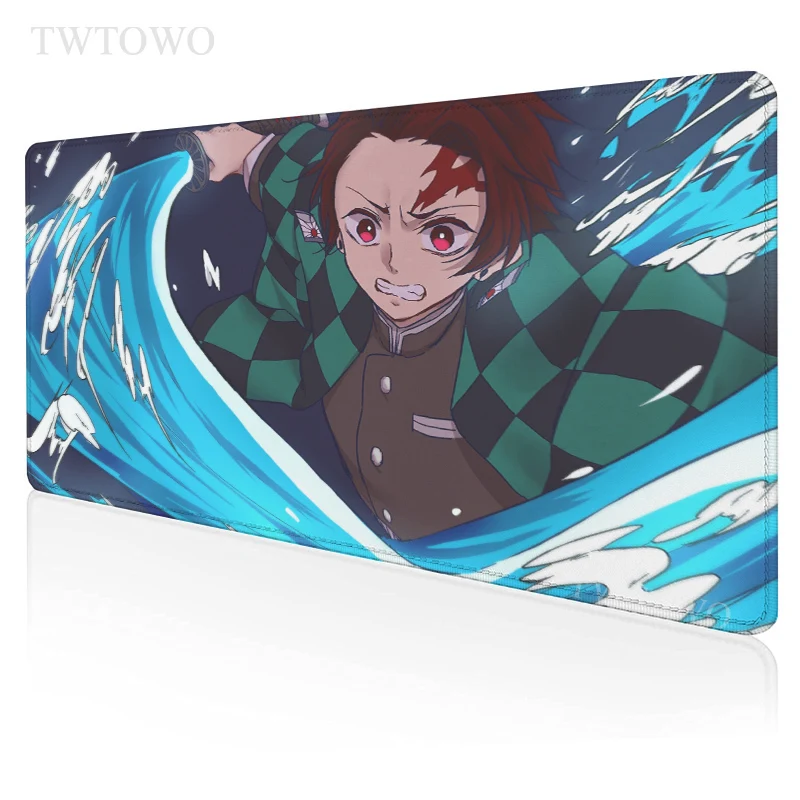 

Demon Slayer Kimetsu No Yaiba Mouse Pad Gamer Computer Home XXL Custom Mouse Mat Gamer Natural Rubber Soft Office Table Mat