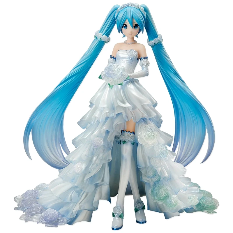 

Свадебное платье, цветок, брак, Мику, двухмерное аниме украшение, кукла, ручная модель автомобиля, настольные украшения, украшение для торта ...