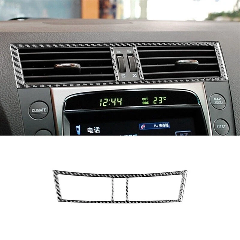 

1 Pcs Carbon Fiber Central Control Air Outlet Cover Trim Durable In Use Easy To Use For Lexus GS 2006-2011 Accessories