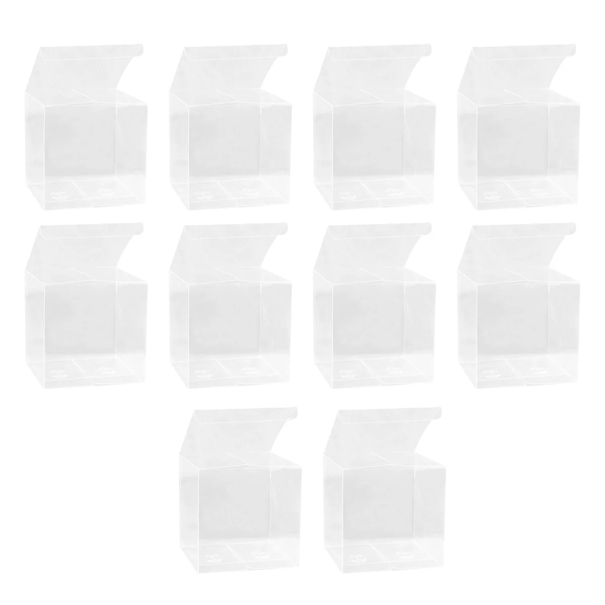 

10 Packing Boxes candy containers boxes caramel clear box sticks& storage- Transparent Square PP and Gift Box Box