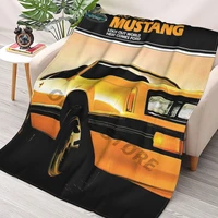 82 ford mustang throws blankets collage flannel ultra soft warm picnic blanket bedspread on the bed