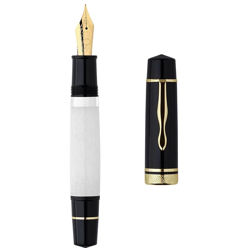 Перьевая ручка Majohn P139 из поршневой смолы # Перо EF/F/M 6 полностью латунная поршневая