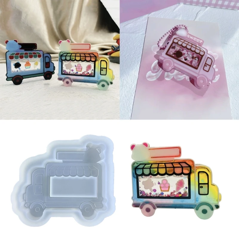 

Diy Epoxy Dessert Cart Ornament Quicksand Mold Drop Glue Silicone Homemade Mold