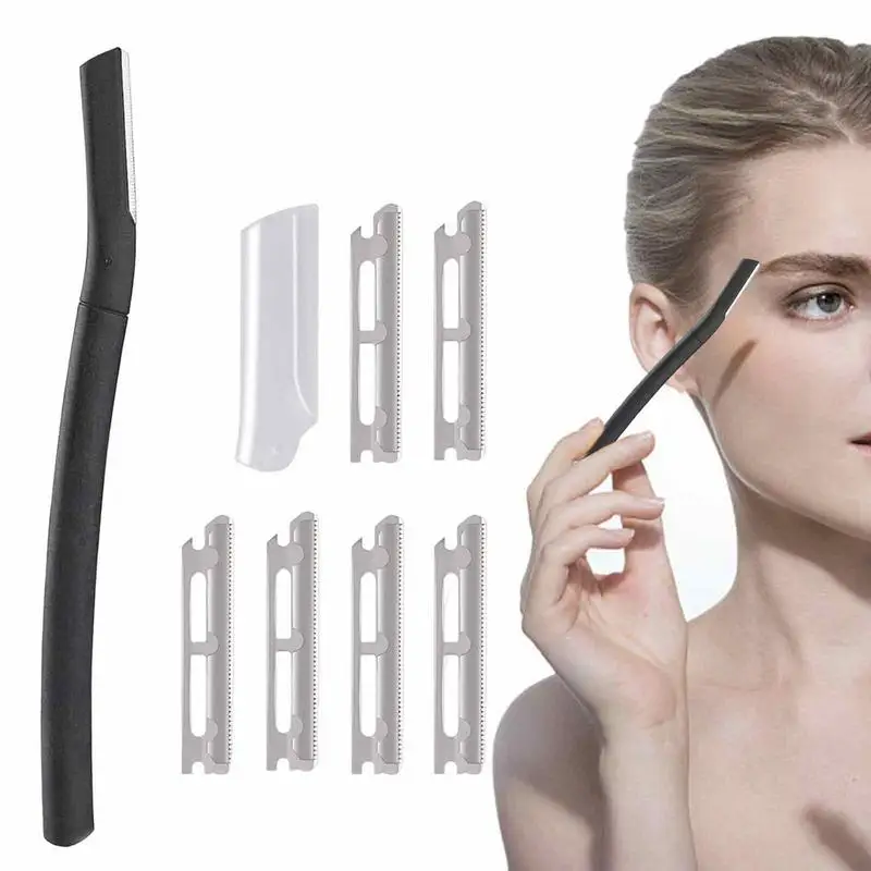 

Beard Edge Razor Hair Styling Razor Hair Cutting Texturizing Razors With 6 Blades Men Eyebrow Shaper Straight Mustaches Edger