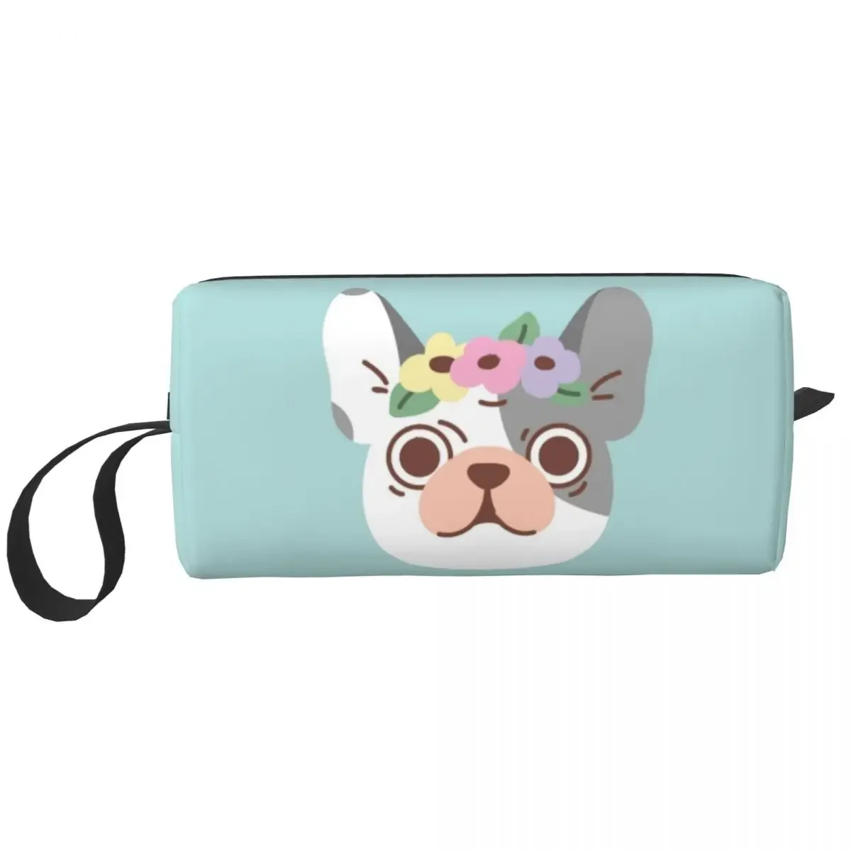 Пеналы с французским бульдогом и цветами большие сумки для ручек коробка пенал