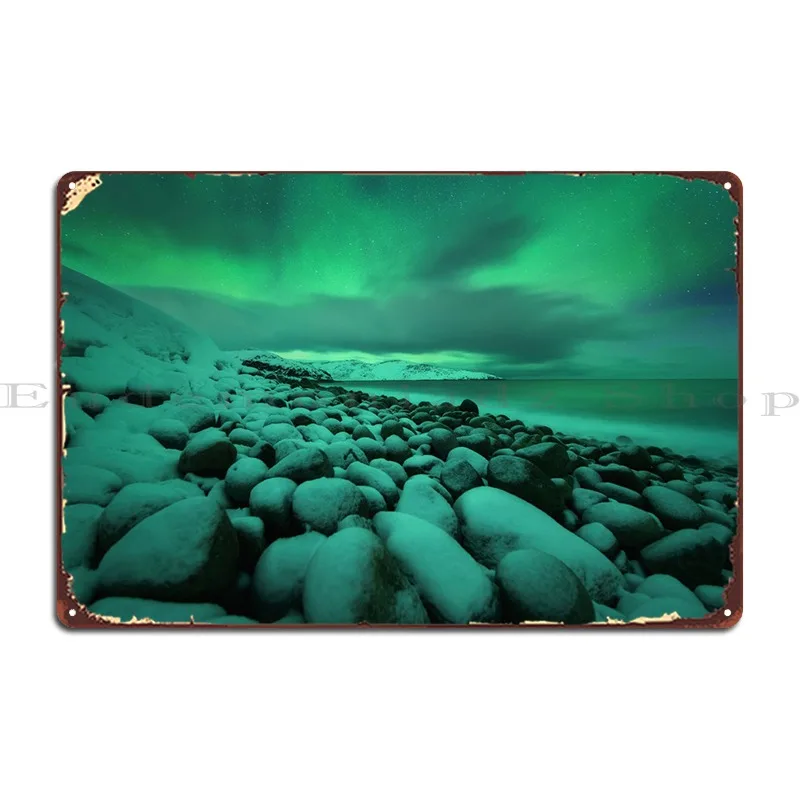 

Металлический плакат Aurora Borealis, настенный плакат, железная настенная декорация, дизайнерский плакат