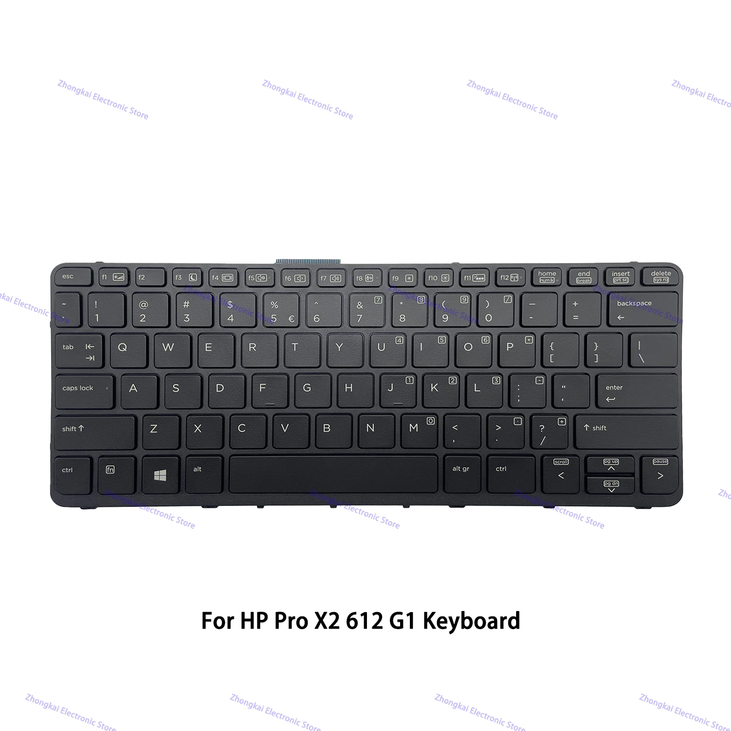 Оригинальная запасная Клавиатура для ноутбука HP Pro X2 612 G1 с подсветкой 755497-B31