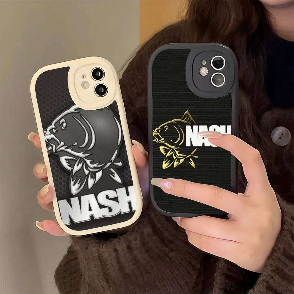 

Nash Fishing Logo Phone Case Hard Leather For iPhone 14 13 12 Mini 11 14 Pro Max Xs X Xr 7 8 Plus Fundas