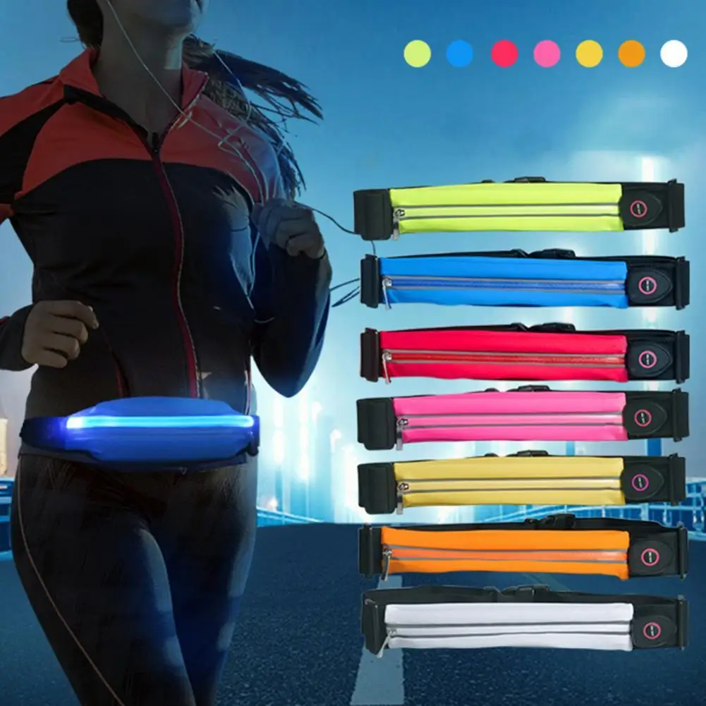 

LED Running Belt High Visibility 3 Lighting Modes USB Rechargeable Flashing Safety LED Light Belt for Running Walking Cycling