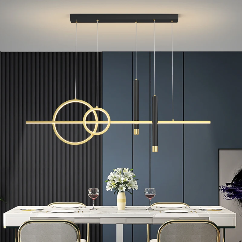 

Modern Led Table Dining Room Pendant Lamps Dimmable for Kitchen Bar Chandelier Minimalist Home Decor Lighting Lusters Luminaires