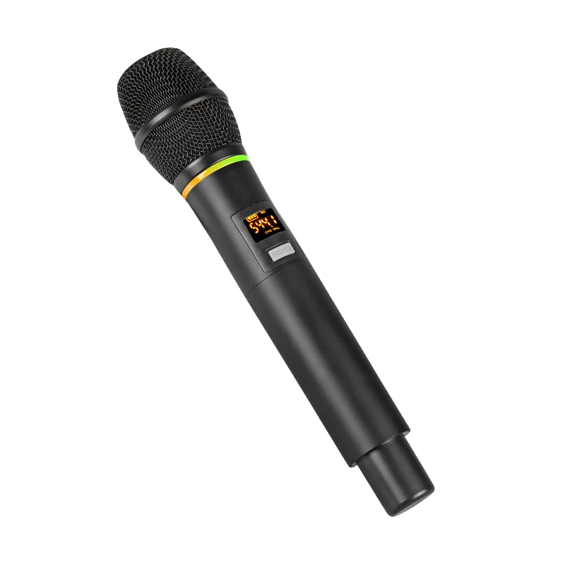 Wireless Microphone 2 Channel Handheld Dynamic Karaoke UHF Band Metal Body for DJ Party Stage Church Performance |