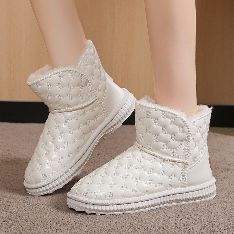 

Snow Boots Women Slip on 2023 Woman Ankle Boots Winter Warm Plush Fur Boots Women's Mini Short Boots Zapatos Para Mujeres
