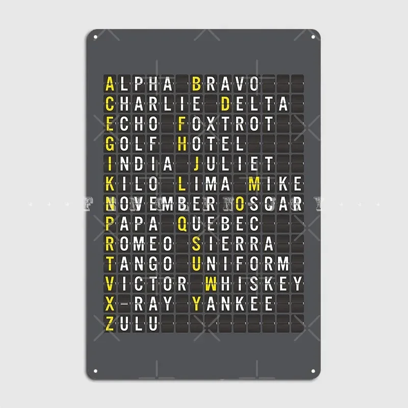 Плакат Alpha-Bravo-Charlie металлическая табличка постер дизайн кино кухни паба гараж