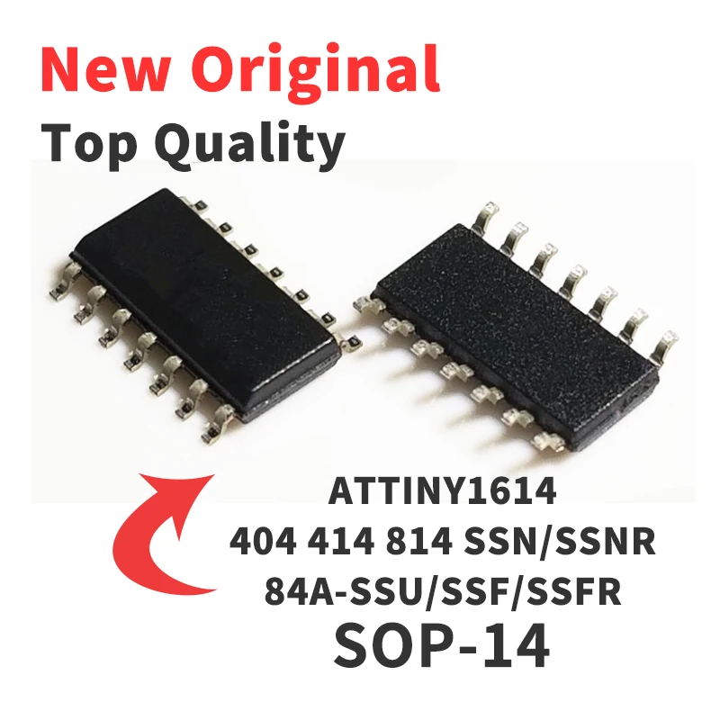 

5 Pieces ATTINY84A-SSFR ATTINY814-SSNR ATTINY414-SSNR ATTINY404-SSNR ATTINY1614-SSNR ATTINY84A-SSU SOP14 Chip IC New Original