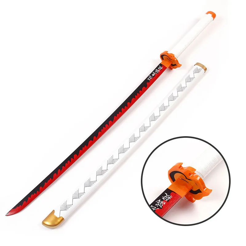 

Demon Slayer 76CM/104CM 1:1 Katana Sword Arms Sunwheel Knife Agatsuma Zenitsu Anime Weapon Model Ninja Cosplay Kids Toys