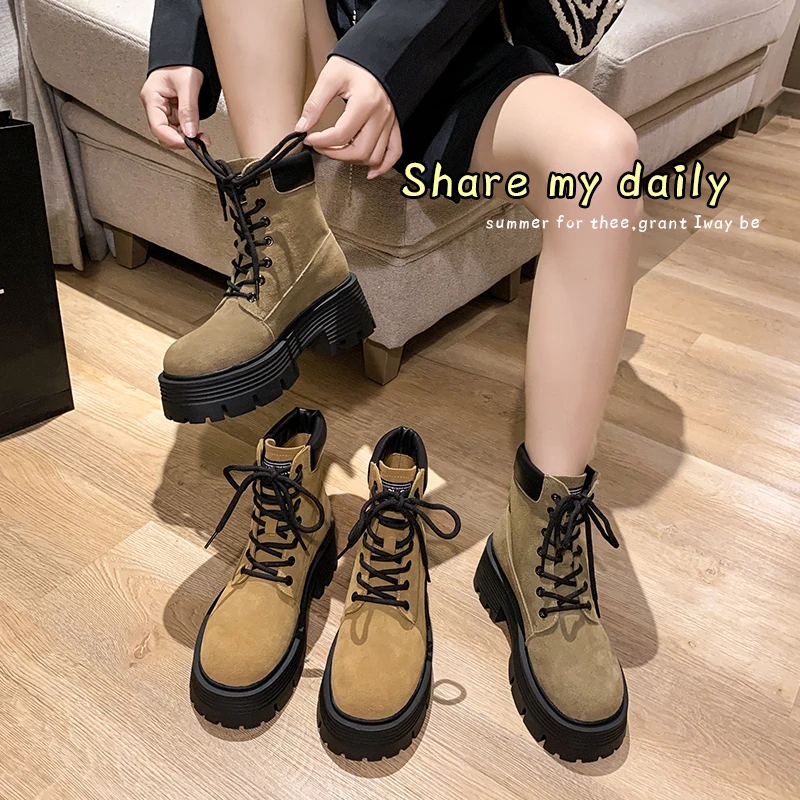 

Женские ботильоны из ПУ кожи, с мягкой подошвой и шнуровкой