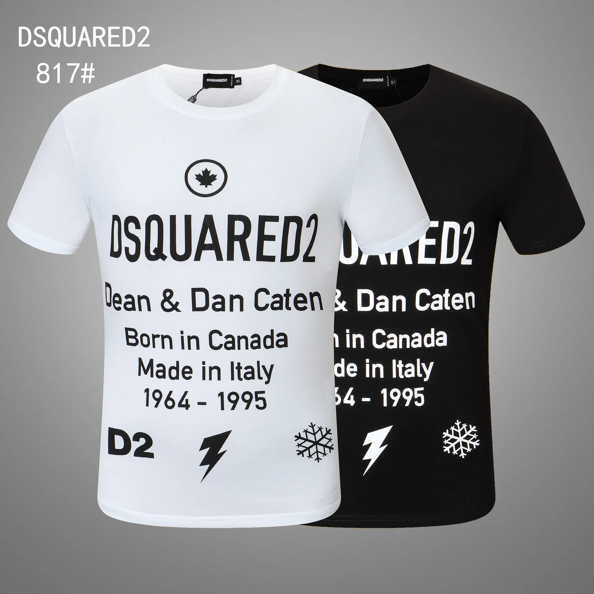 

2022 New Italian Fashion Brand Authentic Dsquared2 Men's Advanced Printing Short-Sleeved T-Shirt