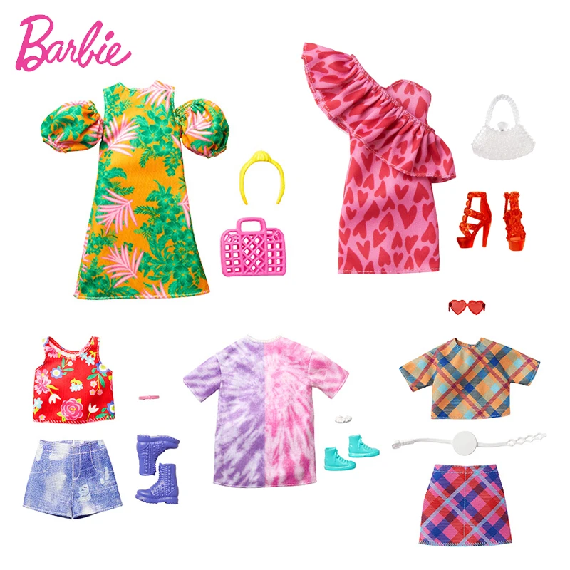 

Original Barbie Fashion Pack Doll Clothes Accessories Suit Dress Bag Wardrobe for 30cm 1/6 Dolls Outfit Kids Toys for Girls Gift