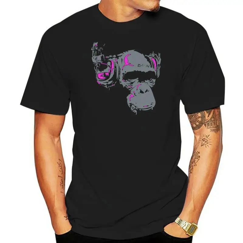 

DJ Monkey Tops Tee T Shirt Hip Hop Bear Disco Club Party Men T-Shirt Streetwear Casual