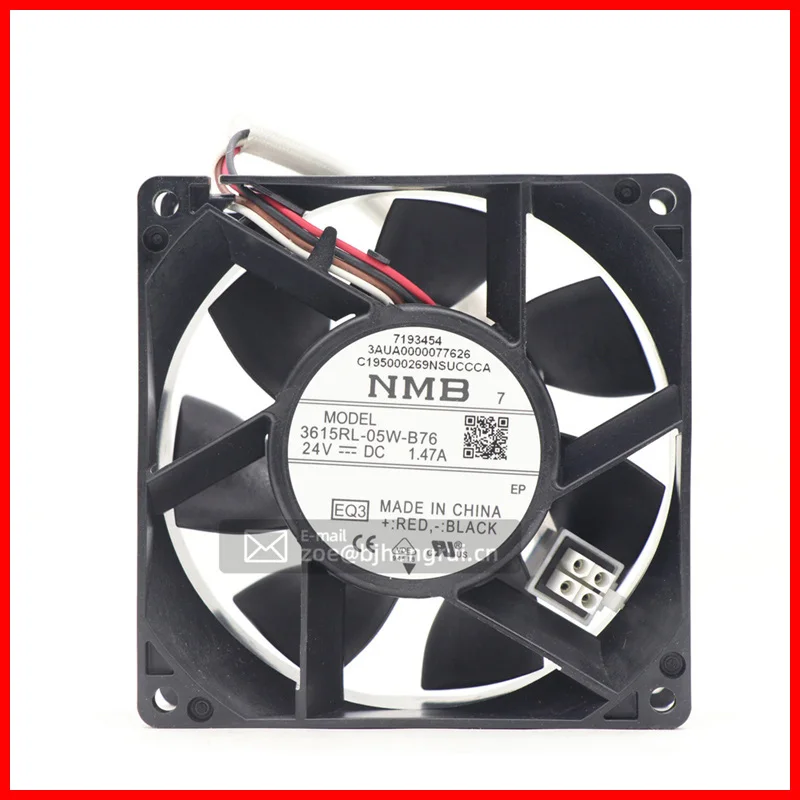 NMB 3615RL-05W-B76 9038 90X90X38mm 3AUA0000123674 24V DC 1.47A 9CM 152.5CFM 5000RPM ABB инверторный охлаждающий вентилятор ACS880