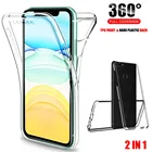Чехол для телефона с поворотом на 360 градусов для Xiaomi Mi Poco X3 NFC M3 9 SE 11 Ultra Redmi 9T K30S K20 полный корпус 2 в 1 прозрачный двойной чехол Coque