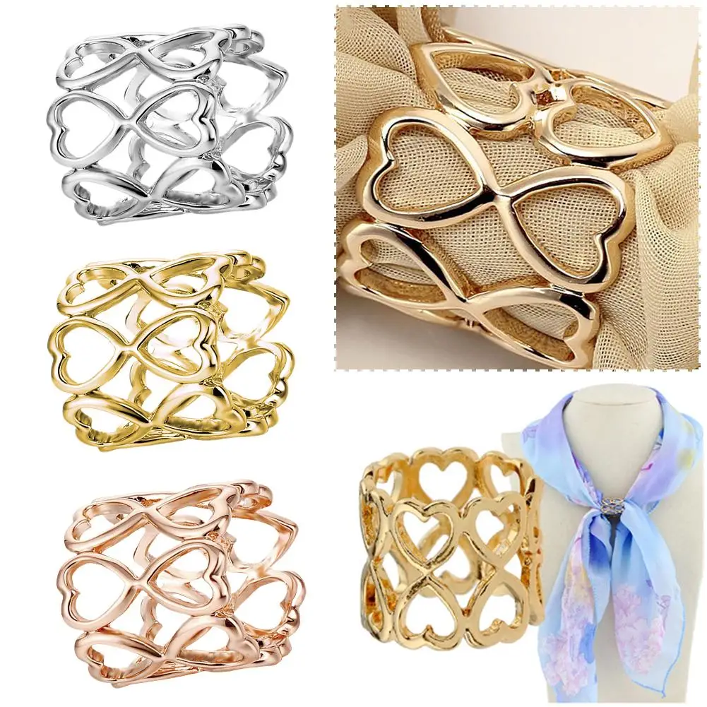 Шелковый шарф с пряжкой три пряжки дизайн корейский стиль для