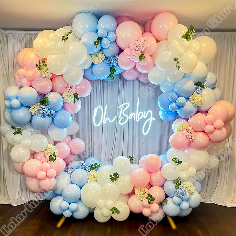 

170pcs Macaron Pink Blue Latex Arche Balloons Kits Happy Birthday Party Wedding Backdrop Arch Baby Shower Anniversary Decoration