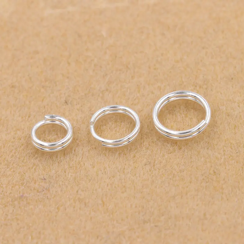 5 шт. серебряные открытые двойные кольца для изготовления ключей