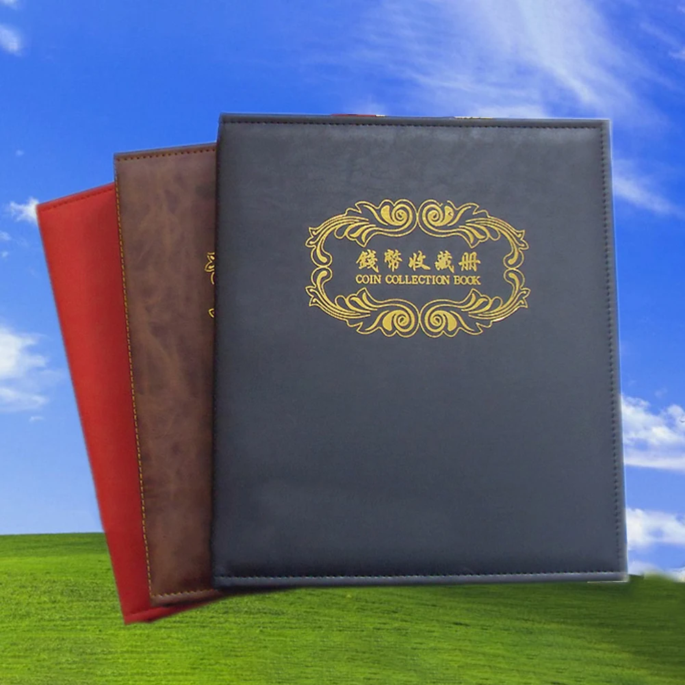 

Coin Collection Book Shell 3 Hole Collectible Banknote Coin Album Case Coin Organization Notes Folder Book Coin Album Holders