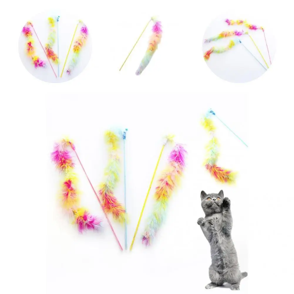 

Cat Stick Toy Bite-resistant Cat Toy Wand Toy Cat Teaser Feather Toy