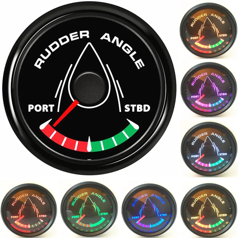 

New Style 52mm Marine Rudder Angle Gauges Tuning 0-190ohm Black Rudder Angle Meters Waterproof 9-32vdc for Boat Vessel Yacht