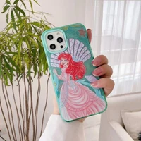 mermaid princess snow white silicone cases for iphone 13 12 11 pro max mini xr xs max 8 x 7 2022 liquid silicon full cover