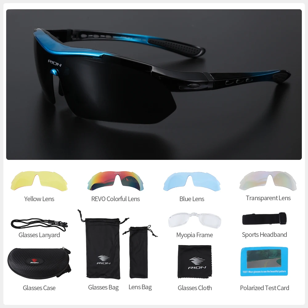RION Cycling Glasses Men MTB Mountain Bike Eyewear Sports Su